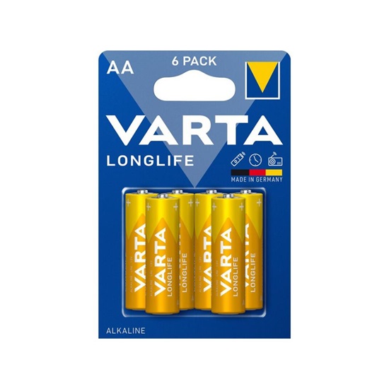 varta longlife lr6/aa 4106 (blister) 6 pack (vart16037)